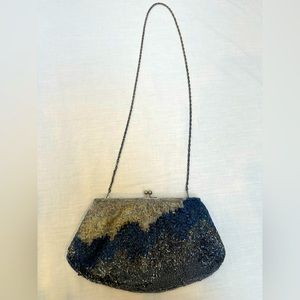 Elegant Vintage GLASS BEADED evening bag